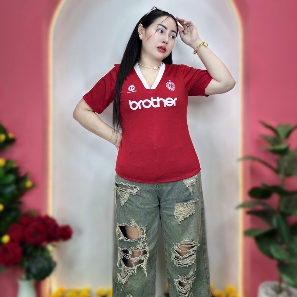 เสื้อบอลต๋องแฟชั่นสาวอวบ อก38-44 ยาว23 ผ้าร่องสกรีนลาย คอวี สวยมาก **รุ่น เสื้อบอลผ้าร่อง บาวเทอร์ตัวยาว