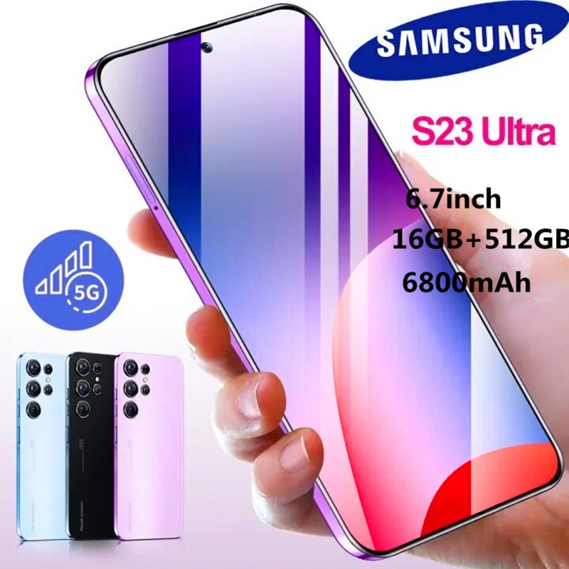 โทรศัพท์มือถือ Galaxy S23 Ultra ของแท้ 5G 16GB+512GB Android11 ​​สมาร์ทโฟน