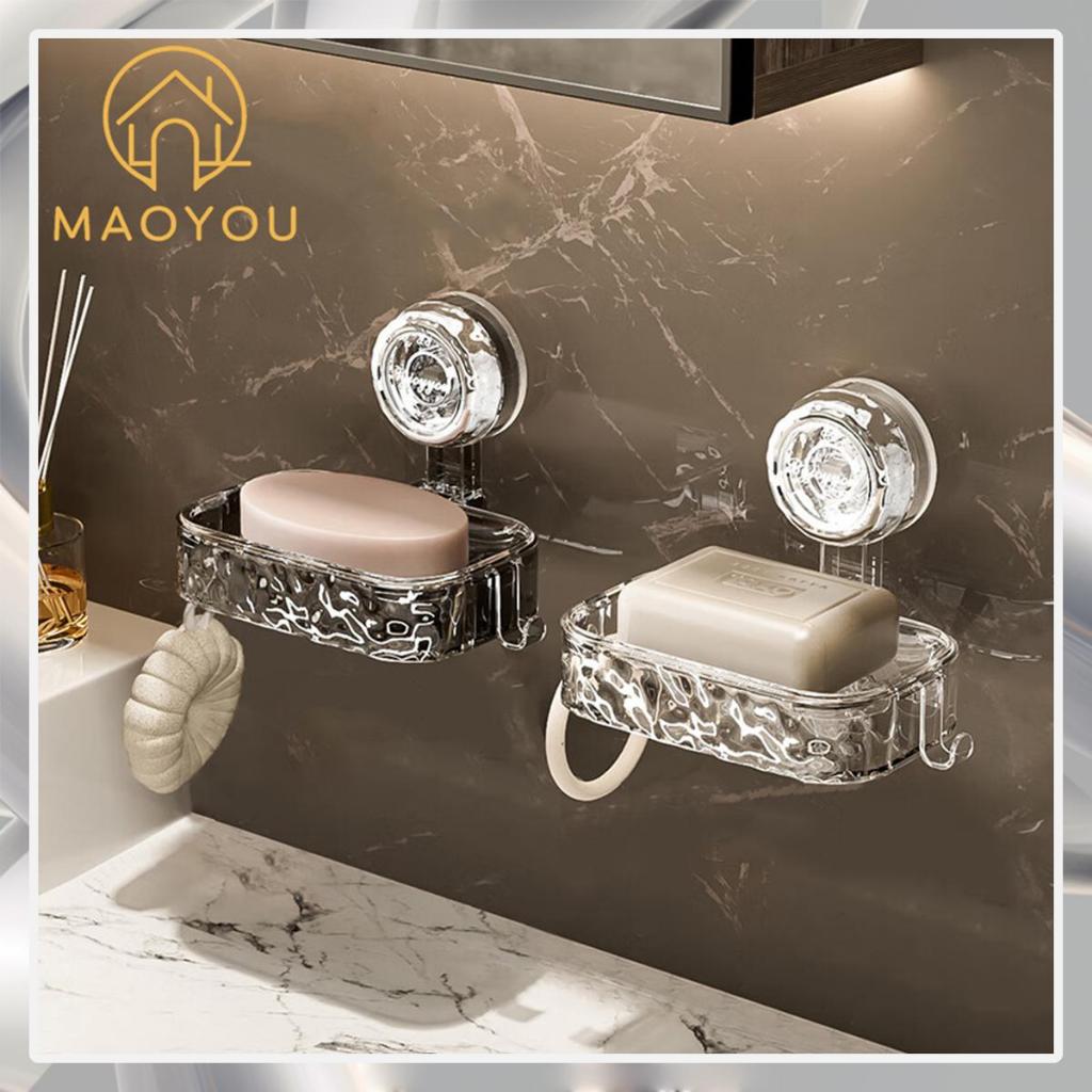 MAOYOU ที่วางสบู่ กล่องใส่สบู่ ในห้องน้ำ อ่างล้างมือ รับน้ำหนักได้เยอะ ติดผนัง ไม่ต้องเจาะรู