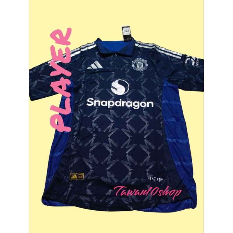 เสื้อฟุตบอล แมนเชสเตอร์ยูไนเต็ด ชุดเยือนสีน้ำเงิน-กรม 2024-2025 เกรดเพลเยอร์ (player)