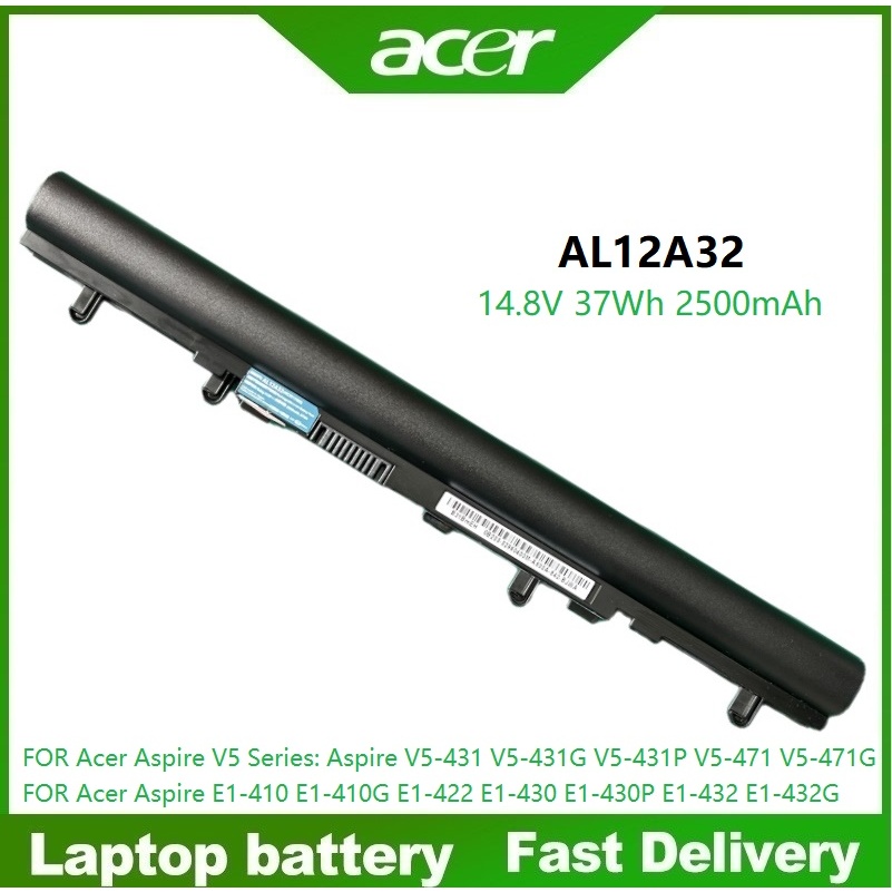 AL12a32 แบตเตอรี่แล็ปท็อป สําหรับ acer Aspire V5-471 E1-410 E1-422 E1-430 E1-432 E1-470 V5 V5-431 V5-531