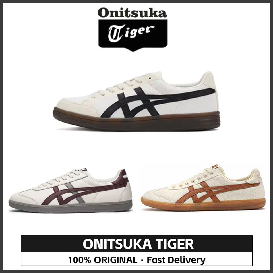 【100% Original 】Tiger Advanti Rice White Black 1183B799-101 Low Top Unisex Sneakers