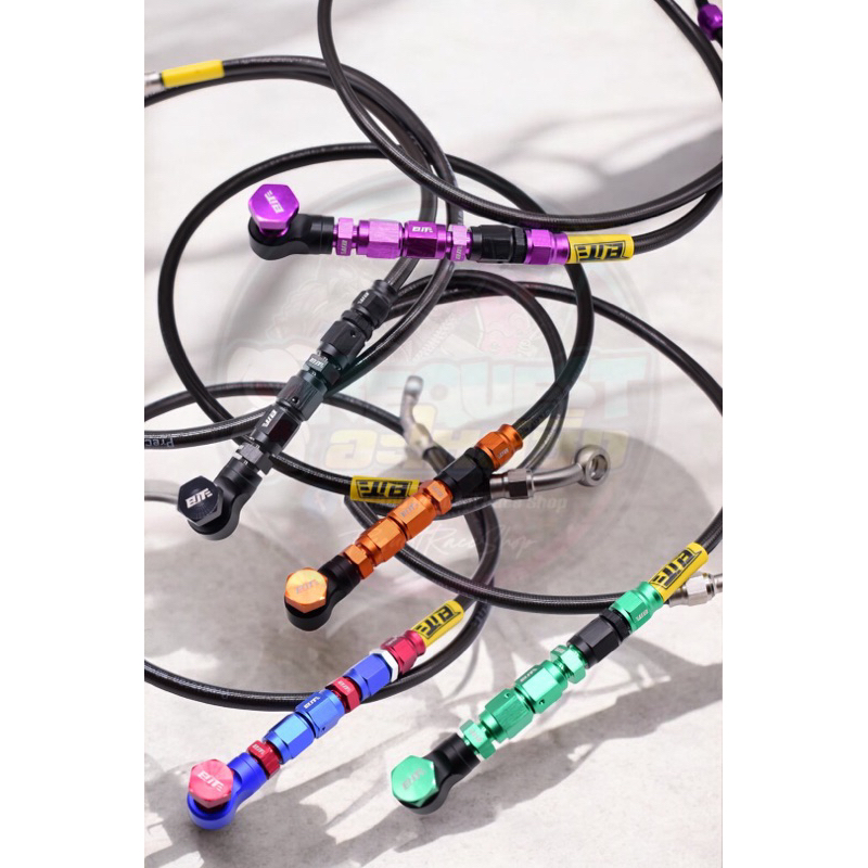 Elite ชุดสายเบรคปลดหลอก ต่อเมียตรง ห่วงต่อปลด  แถมฟรีสติ๊กเกอร์🥳