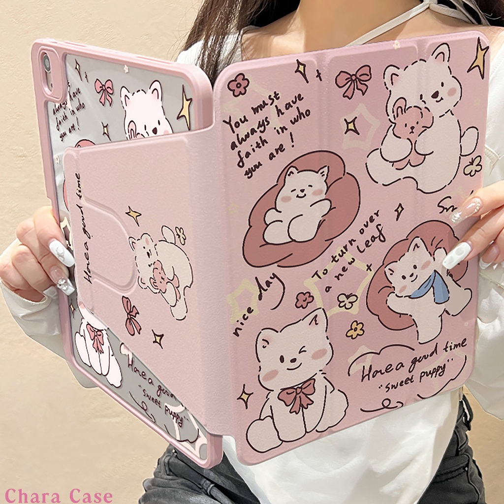 พร้อมส่ง เคส iPad gen9 Air6 Gen10 ที่ใส่ปากกา หมอนลูกสุนัข เคสiPadหมุน 360° Pro11 2024 MINI7 Air5