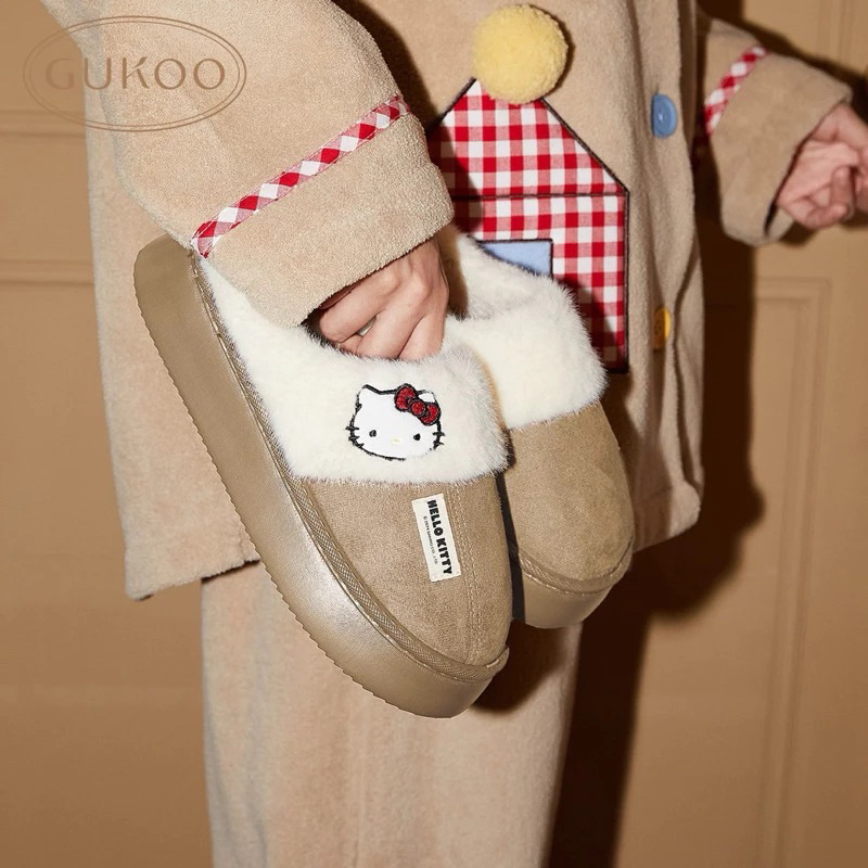 พร้อมส่ง2สี Gukoo x Hello Kitty slippers จากช็อปแท้