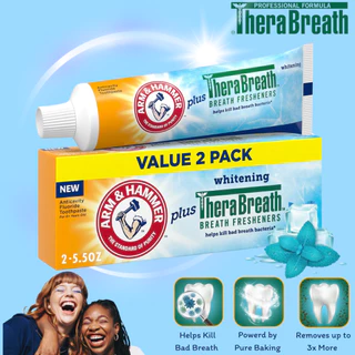 นำเข้า 🇺🇸 “ฟันขาวมั่นใจ ลมหายใจสดชื่น กับคู่หู ARM & HAMMER และ TheraBreathพร้อมดูแลครบสูตรในหลอดเดียว