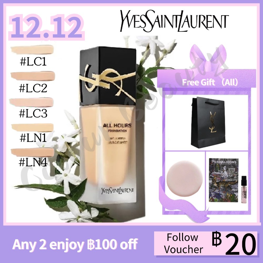 【แท้ % 】YSL / YVES SAINT LAURENT ALL HOURS FOUNDATION Luminous Matte 25 ml SPF39/PA+++ วายเอสแอลรองพื้นเนื้อแมท