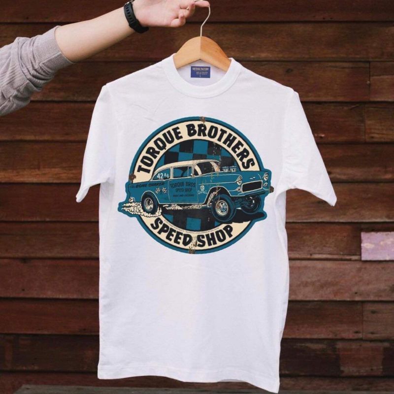 เสื้อยืดวินเทจ ลาย TORQUE BROTHERS ผ้า Cotton100% สีสดสวย สกรีนแน่น เนื้อผ้านุ่มใส่สบาย
