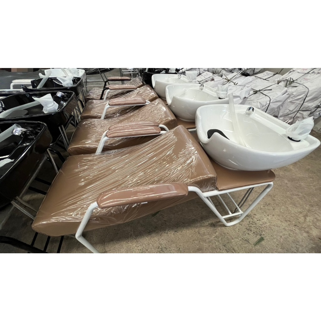 เตียงสระผมนอก    เตียงเสริมสวย   รุ่นใบอ่างเซรามิคน้ำร้อนเย็น  ระบุสีได้จากโรงงาน