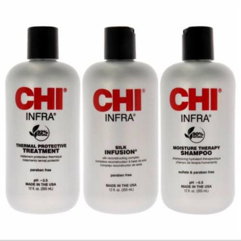 CHI Infra Shampoo /Treatment /Keratin Mist /Silk Infusion ผลิตภัณฑ์สำหรับผมนุ่มสลวย จัดทรงง่าย