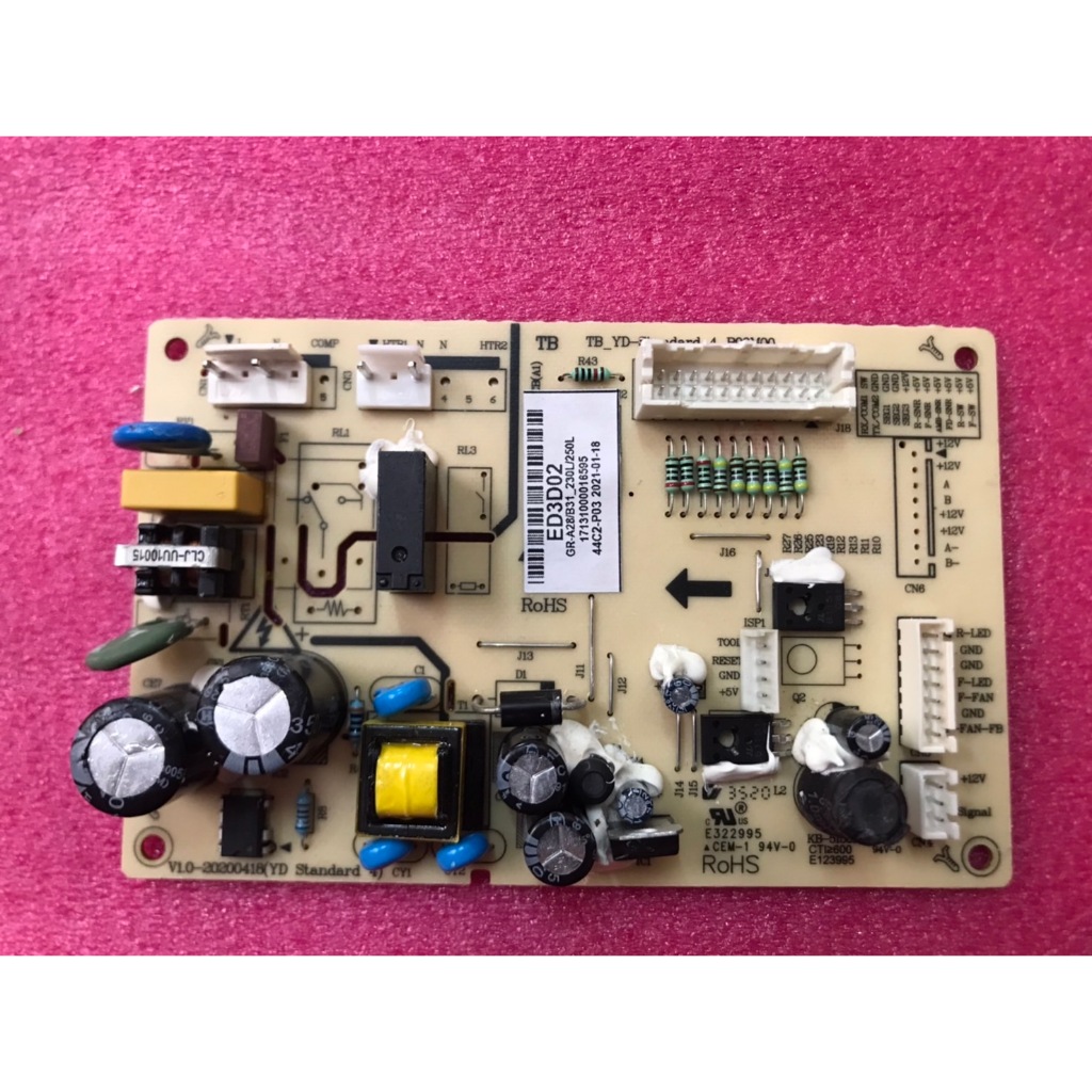 ใหม่ แท้ เบิกศูนย์ บอร์ดตู้เย็น แผงวงจรตู้เย็น TOSHIBA โตชิบา รุ่น ED3D02 GR-A28/B31_230L/250L Part 