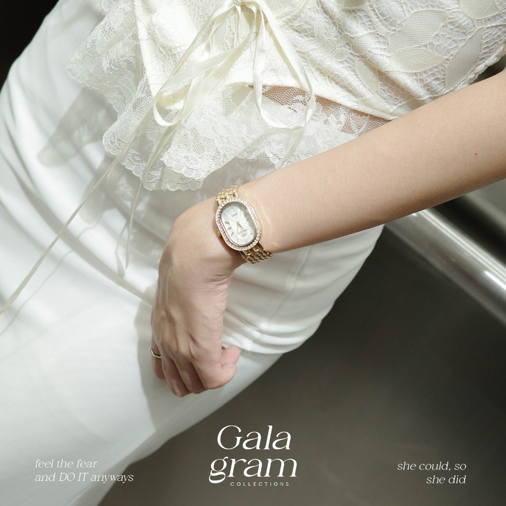 pasonne.co นาฬิกาข้อมือ นาฬิกาวินเทจ สายสแตนเลสสีทอง
