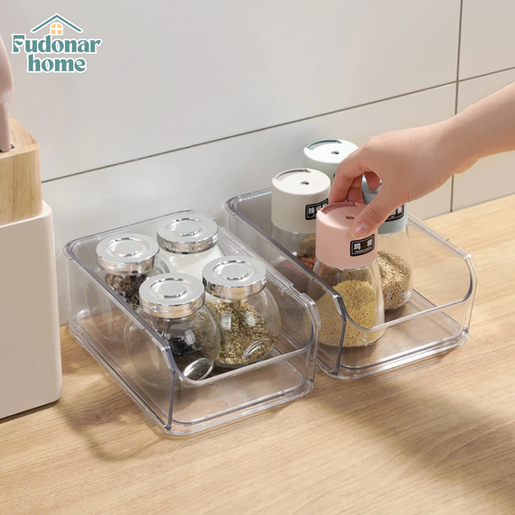 Fudonar กล่องลิ้นชักแบบใส วางซ้อนได้ กี่ชั้นก็ได้ วางใต้ชั้นวางอีกที เป็นลิ้นชักใส่ของ thumbnail 3
