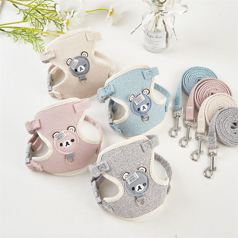 สายจูงสัตว์เลี้ยง 🐾 ใช้ได้กับสุนัข แมว กระต่าย 🐕🐱🐇 ขนาดเล็ก ปลอดภัย น่ารัก สวมใส่สบาย พร้อมลุย! 🌟 - รูปที่ 5