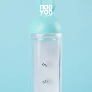 NooYoo ต่างหูสำหรับผิวแพ้ง่าย Mini Infinity Surgical Steel (สีขาว/สีทอง)