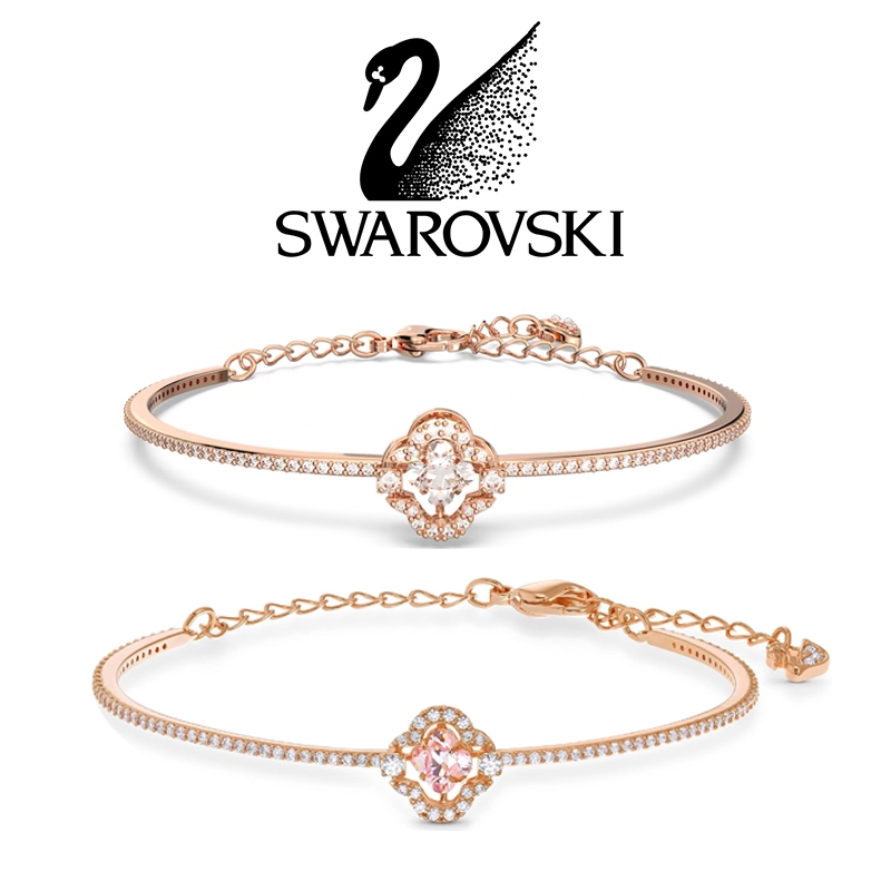 100%ของแท้ Swarovsk กำไล กำไลข้อมือ สร้อยข้อมือ แท้ คริสตัลแฟชั่น Clover Sparkling Dance Bracelet