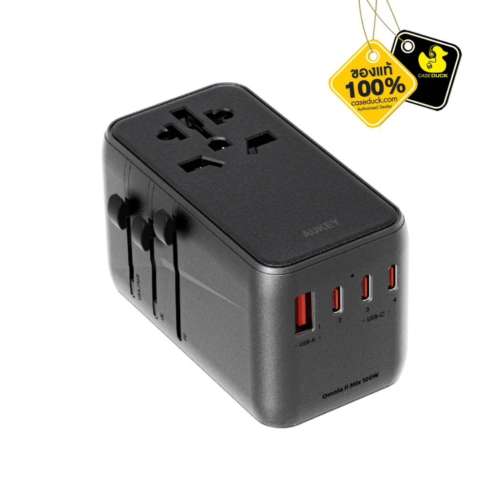 AUKEY PA-TA09 Travel Mate 100W GaN Universal Adapter with USB Ports