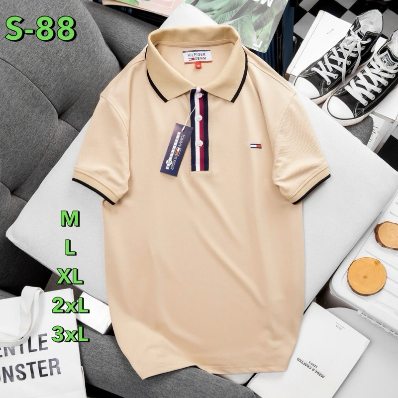 เสือโปโลผู้ชาย คอปกแขนสั้น ใส่ตีกอล์ฟ ใส่ลำลอง polo man A35