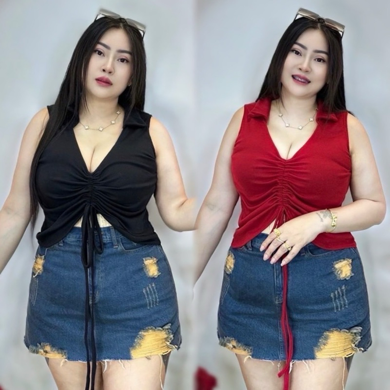 จัดส่งไวมาก**ต๋องแฟชั่น**อก36-46 ยาว24 สาวอ้วนไม่ควารพลาด **รุ่น กล้ามปกรูดหน้า**