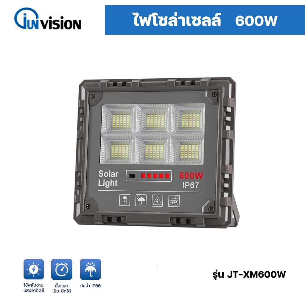 Junanvision Solar 600W Star Vein Solar Flood Lightไฟโซลาร์เซล 600วัตต์รุ่น JT-XM-600W กันน้ำIP66