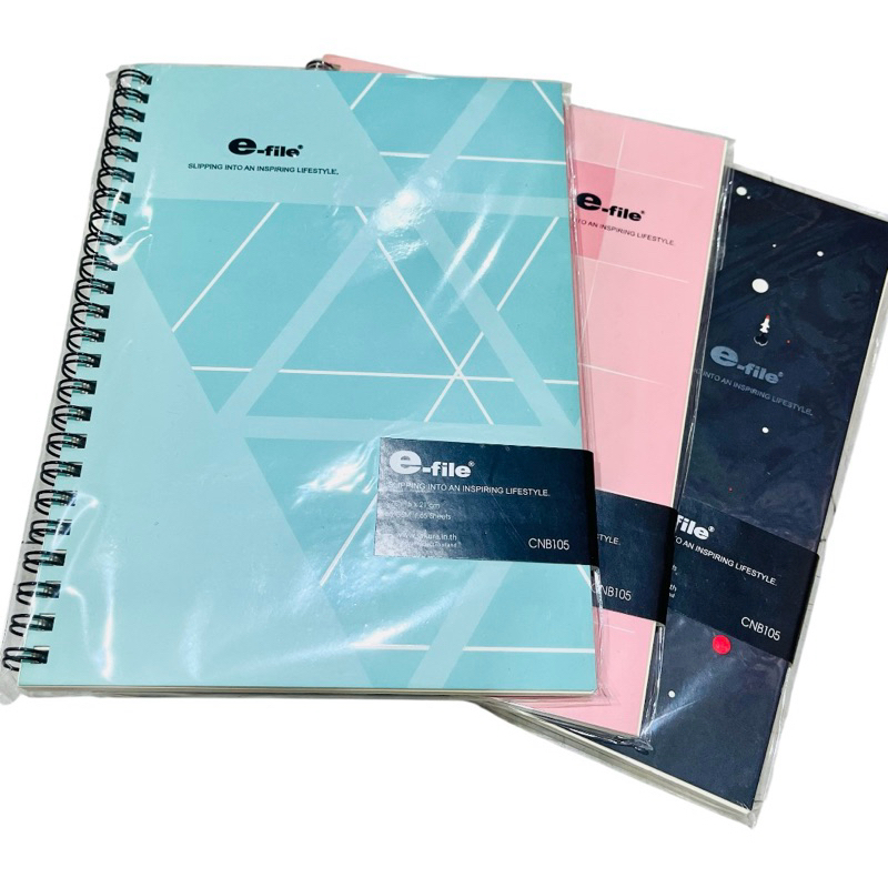 “e-file” Notebook สมุดโน๊ต สมุดริมลวด รหัส CNB105 (คละสี)