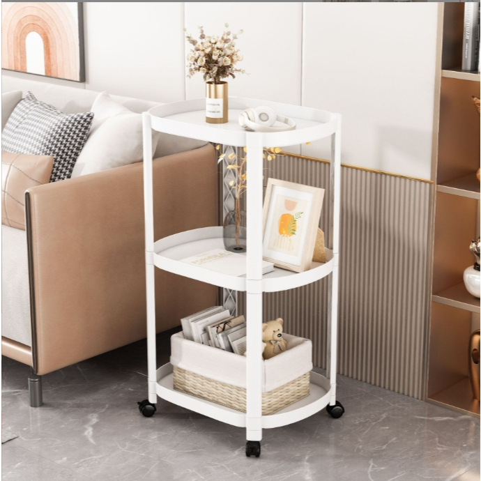 furnituredirect โต๊ะข้างเตียง ข้างโซฟา  มีชั้นวางของ มีล้อ รุ่น 919 2806