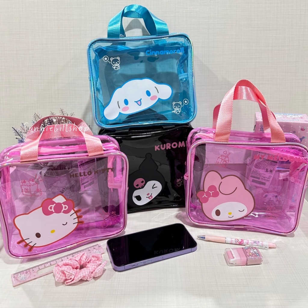 กระเป๋าถือ PVC  ลายการ์ตูน 22x18.5x9cm
