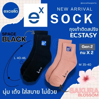 EXCELLA ECSTASY Gen 3 ถุงเท้าติดสปริง นุ่ม เด้ง ใส่สบาย ไม่ย้วย ถุงเท้ากีฬาแบดมินตัน