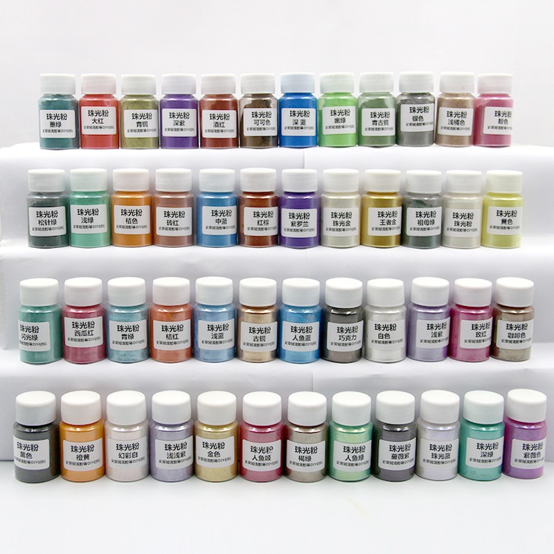 ผงมุก ผงDiy 48สี ผสมเรซิ่น ทำเล็บ ขนาด 15ML