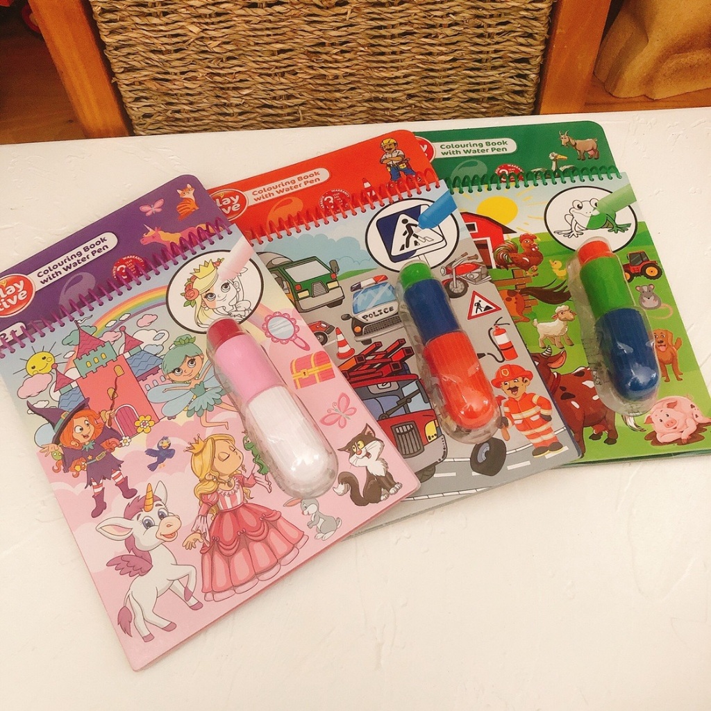 สมุดระบายน้ำ สมุดระบายสีด้วยน้ำเปล่า playtive น้ำแห้งแล้วระบายใหม่ได้ สำหรับเด็กผู้หญิงและผู้ชาย