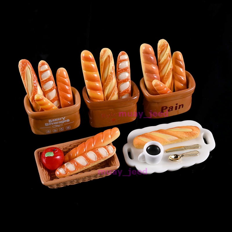 B141 ของเล่นตุ๊กตา ของจิ๋ว ขนมปัง ชุดของว่าง ขนมปังถุง dollhouse