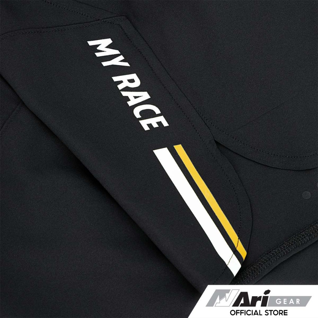 WAKINGBEE X ARI MEN'S DASH 3" RUNNING SHORTS - BLACK (AAP2774-01) กางเกงวิ่งขาสั้น ผู้ชาย 3 นิ้ว WAKINGBEE X ARI สีดำ