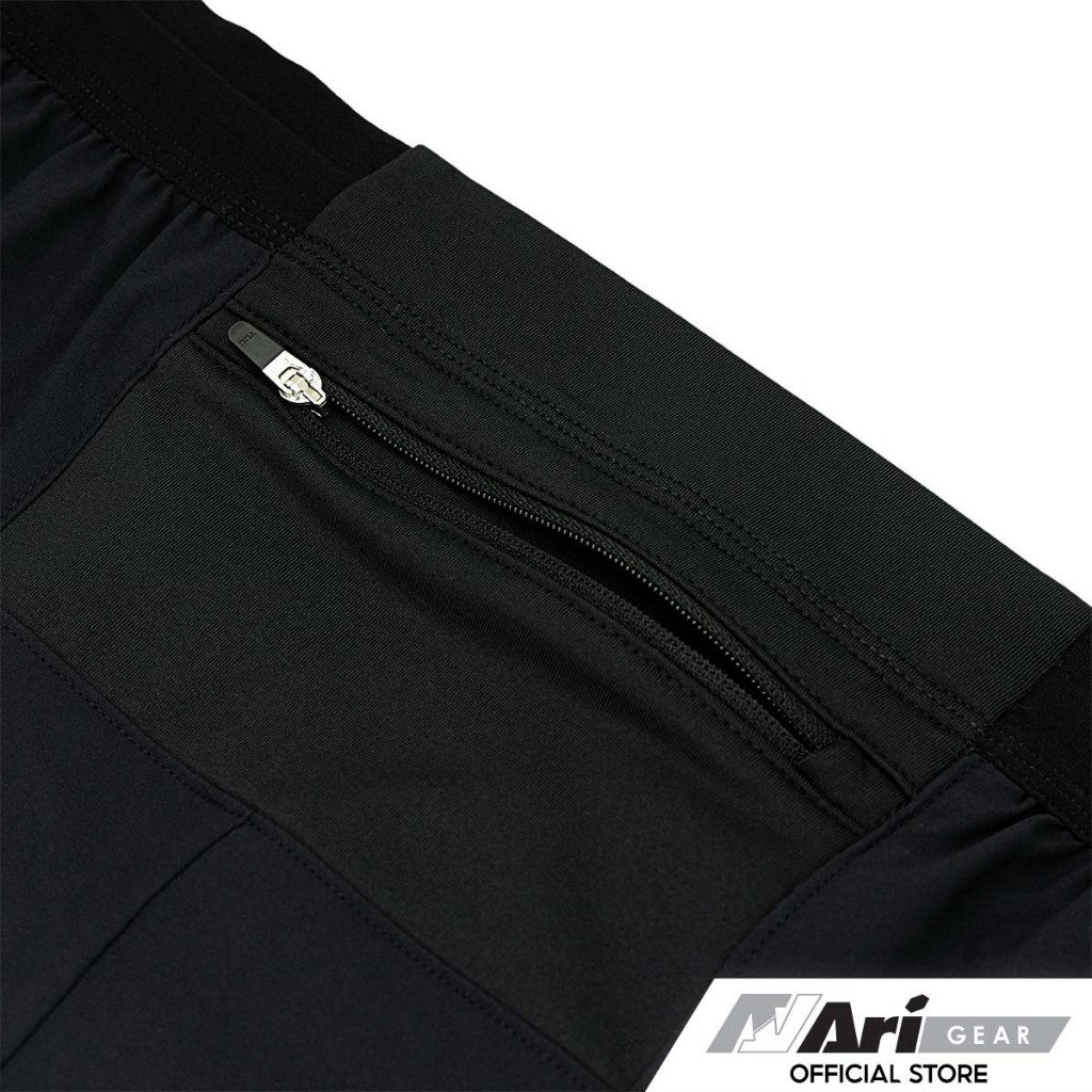 WAKINGBEE X ARI MEN'S DASH 3" RUNNING SHORTS - BLACK (AAP2774-01) กางเกงวิ่งขาสั้น ผู้ชาย 3 นิ้ว WAKINGBEE X ARI สีดำ