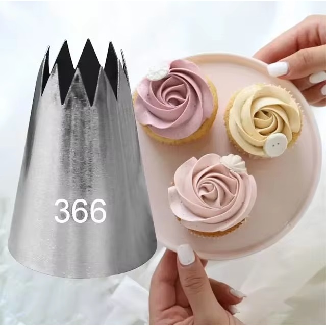 หัวบีบครีมเบอร์ 366 หัวบีบครีมขนาดใหญ่ หัวบีบครีม 366 บีบคุ๊กกี้
