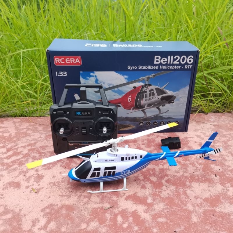 ใหม่.! RC ERA C138 Bell 206 6CHขนาดสเกล 1/33 มีระบบ  Flybarless มอเตอร์​ Brushed RC Helicopter ชุดพร