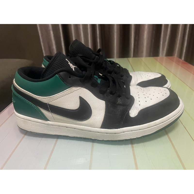 Air Jordan 1 Low White Black Mystic Green