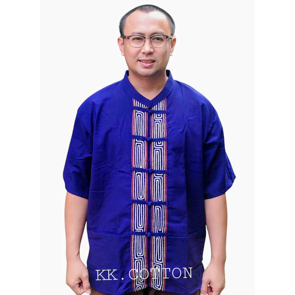 เสื้อพื้นเมืองแต่งด้วยแถบเดินเชือก, มีไซส์ให้เลือกตั้งแต่ อก38"-อก60", แบบเสื้อใส่ได้ทั้งหญิงและชาย