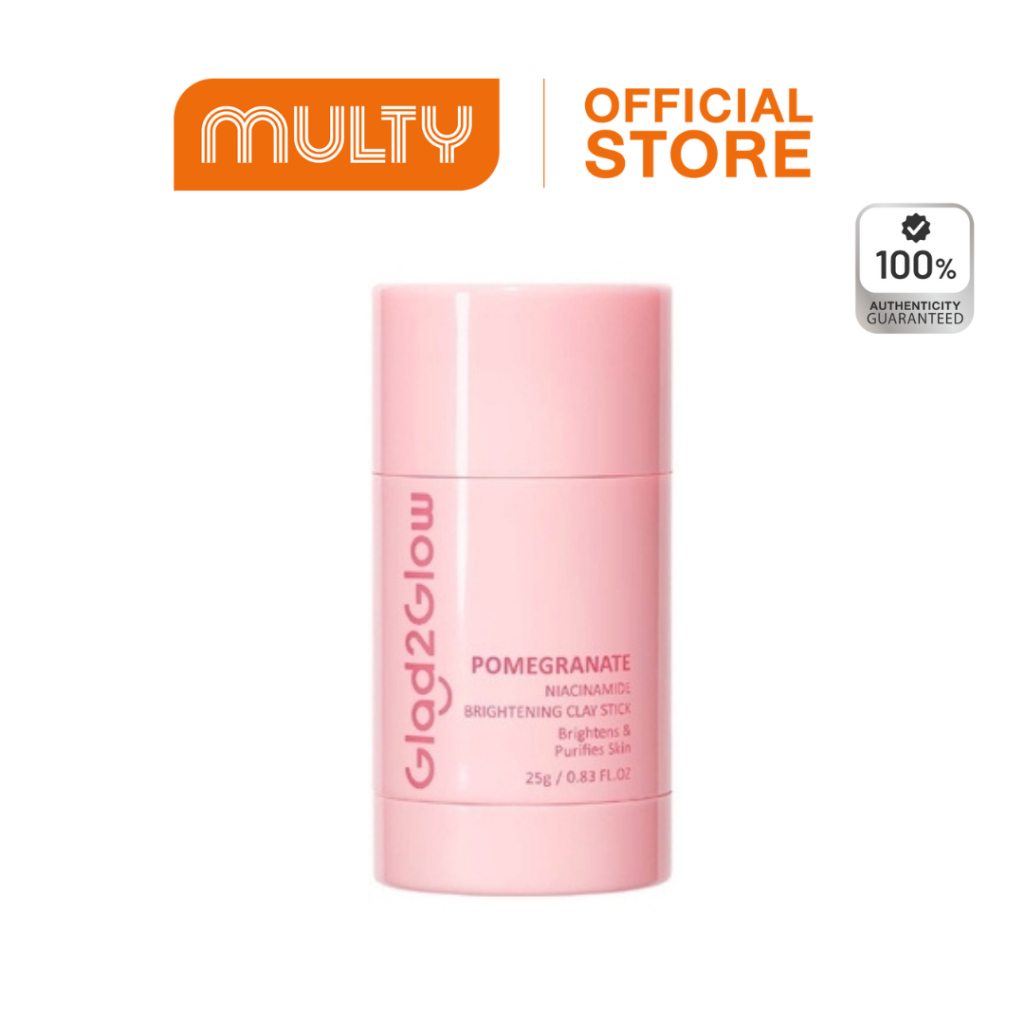 Glad2Glow Pomegranate Niacinamide Brightening Clay Stick 25g.