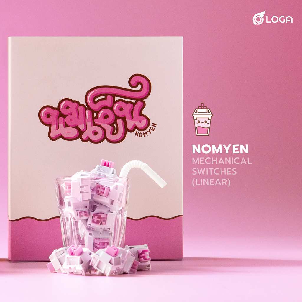 Loga Nomyen / Chathai / Nomsod 35 Mechanical Switches สวิตช์คีย์บอร์ด ชาไทย นมเย็น และนมสด