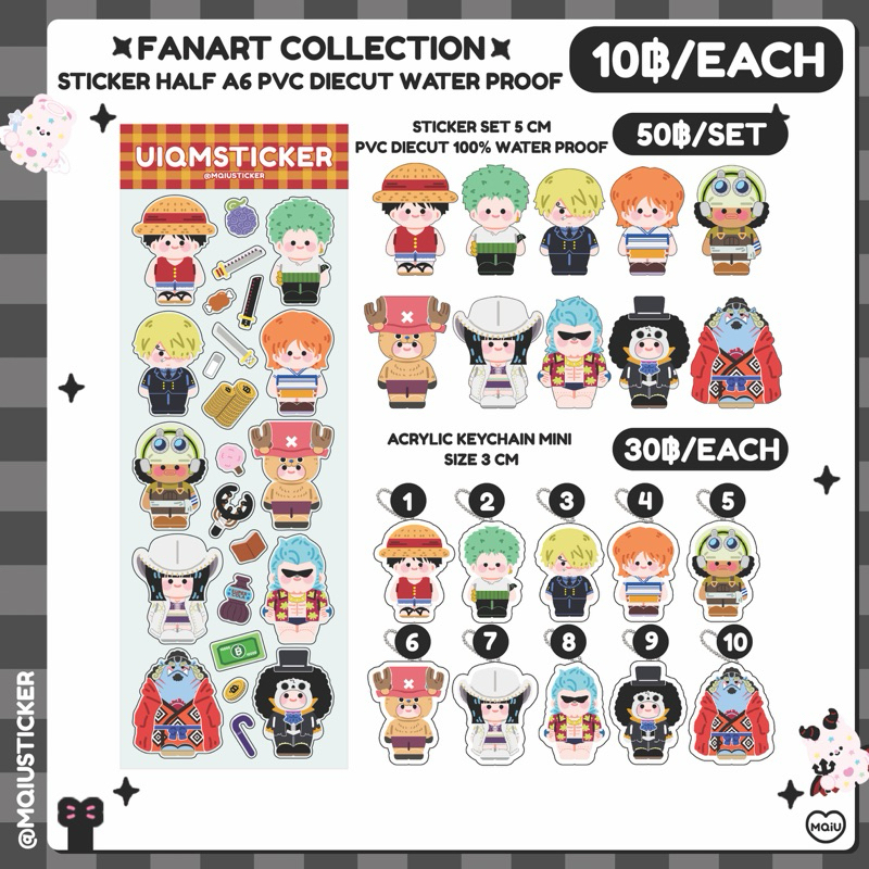 UIQM FANART COLLECTION 3 STICKER KEYCHAIN MQIUSTICKER