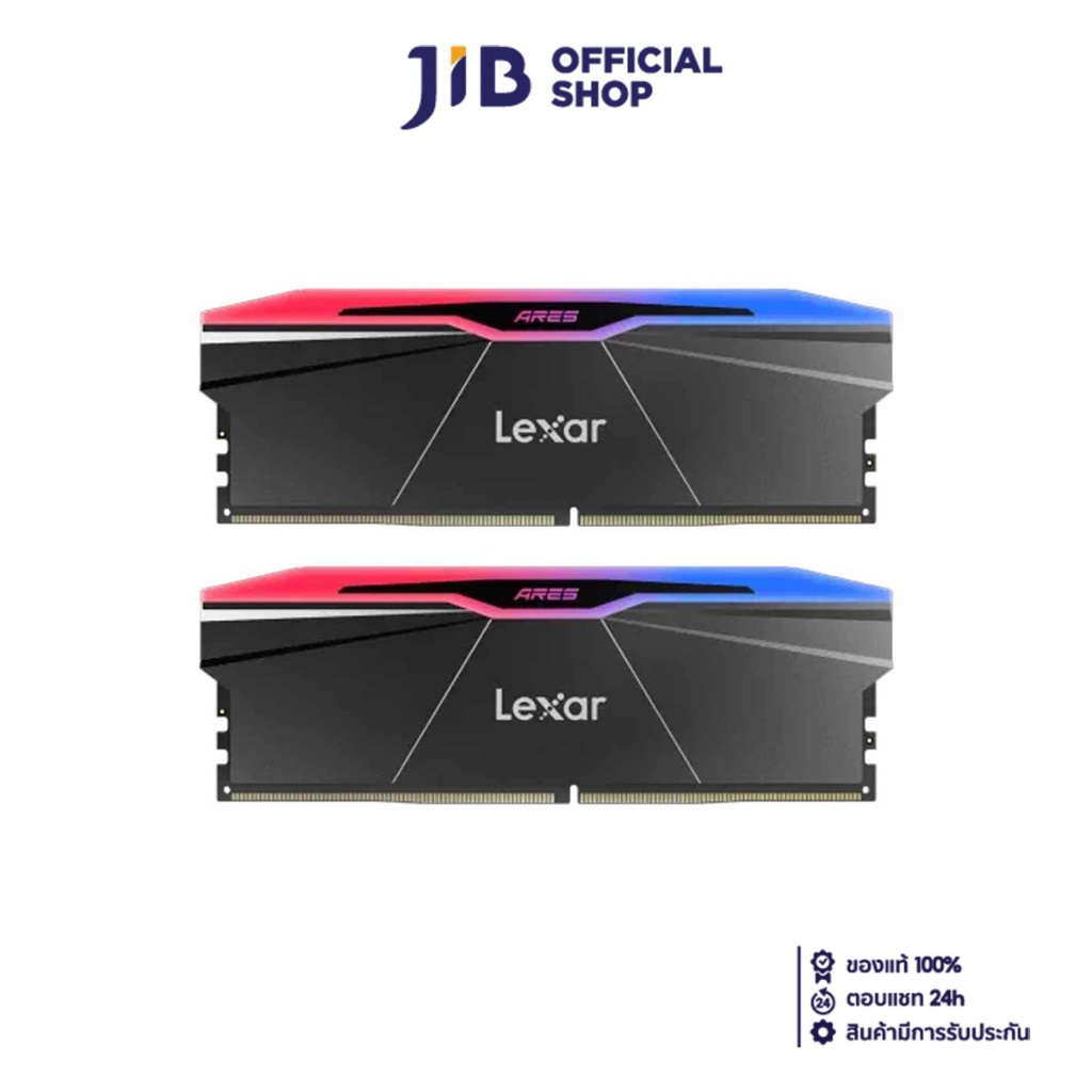 48GB (24GBx2) DDR5 7600MHz RAM (หน่วยความจำ) LEXAR ARES RGB 2ND GEN DDR5 (INTEL XMP) (BLACK) (LD5U24