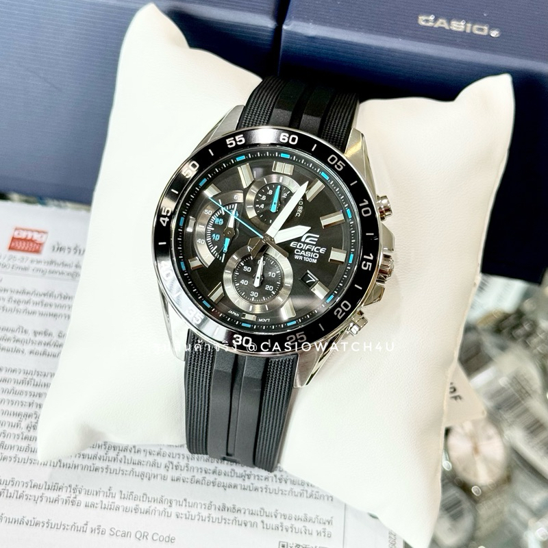 นาฬิกาข้อมือ CASIO EDIFICE รุ่น EFV-550P-1AVUDF / EFV-550P / EFV-550 สายเรซิน รับประกันศูนย์เซ็นทรัล