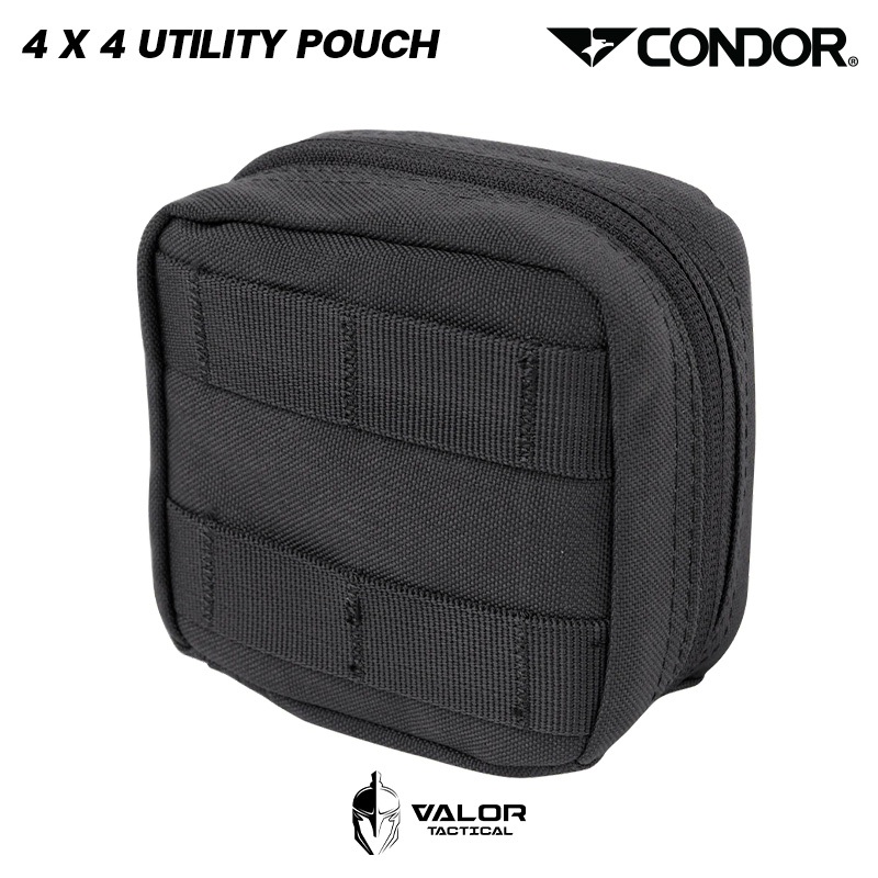 Condor - 4x4 Utility Pouch [Black] กระเป๋าอเนกประสงค์ มีห่วงยางยืดและกระเป๋า รองรับ MOLLE กระเป๋าเก็