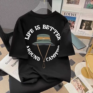 B BLUES เสื้อยืดผู้ชาย ลําลอง ผ้าฝ้าย แขนสั้น คอกลม ไม่ย้วย ไม่หด ผ้านุ่มใส่สบาย แฟชั่นฤดูร้อน สําหรับผู้ชาย และผู้หญิง