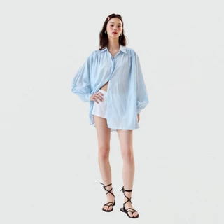 MERMAIDSTUDIO - SUNSCAPE BLOUSES เชิ้ตโบโฮผ้าบางสบายทรงโอเวอร์ไซส์ #8088
