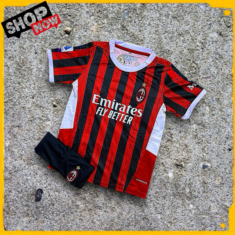 ชุดกีฬาเด็ก เสือฟุตบอล ( AC ) 2024-2025 ฤดูกาลใหม่ เสื้อบอลและกางเกงบอล