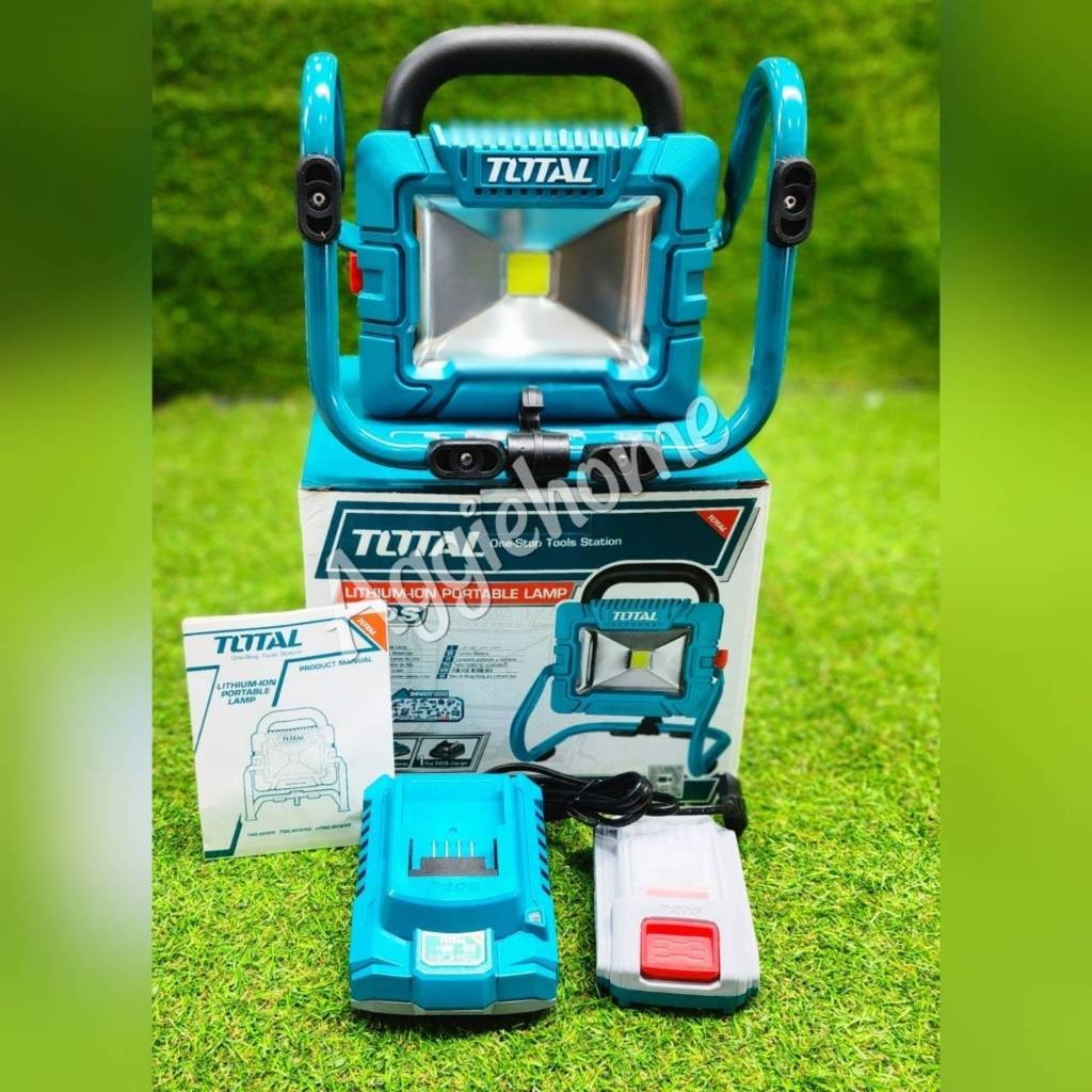 TOTAL ไฟสปอร์ตไลท์ LED ไร้สาย 20V. รุ่น TWLI20258 (พร้อมแบต 1ก้อน+ที่ชาร์จ) ไฟส่องสว่าง ไฟฉาย