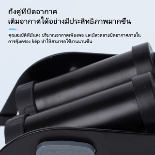 Foot Pump สูบลมแบบเท้าเหยียบ ที่สูบลมท่อคู่ มีเกจจ์ ที่เติมลมจักรยาน สูบลมจักรยานยนต์ ลูกบอล รถยนต์ พกพาสะดวก แข็งแรงทนท