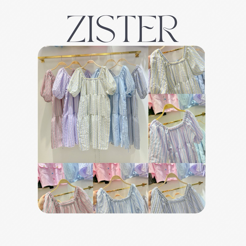 ZV138L Kawaii dress ชุดเดรสคอเหลี่ยมมีสายผูกเอว