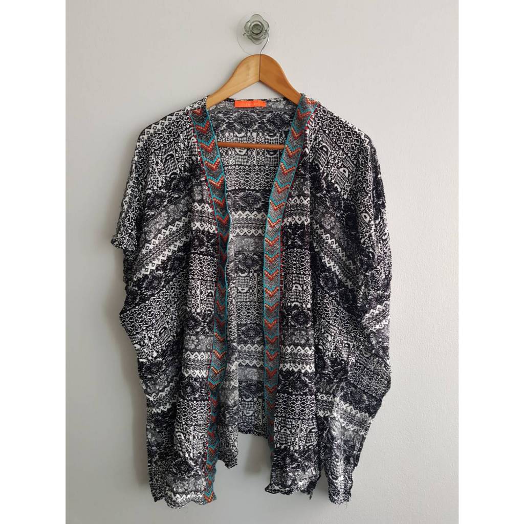 BKL-เสื้อคลุมคอตตอนแต่งแถบ lulumari F/33